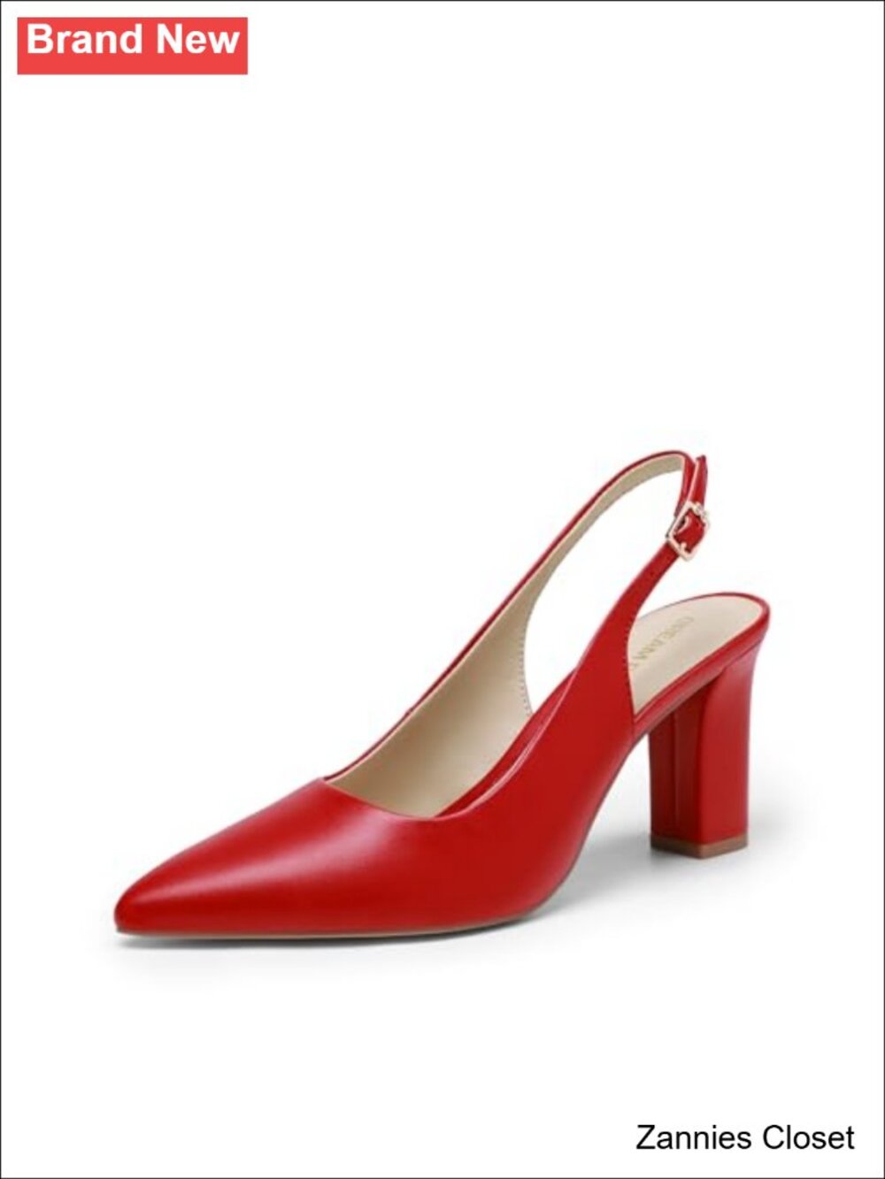 ✨ DREAM PAIRS Women's Slingback High Chunky Heels Pumps